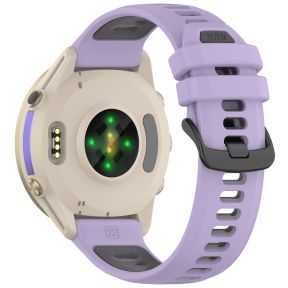 Silikone Rem til Garmin Forerunner 970 / 570 47mm / 265 – Lilla / Sort