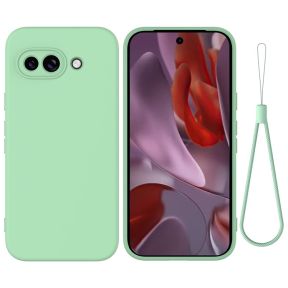 Google Pixel 9a Silikone Cover med Håndrem - Grøn