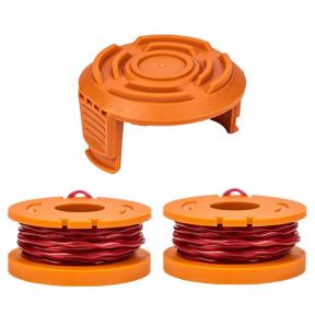 2 stk. Spoletråd (WA0010) & 1 stk Spolekappe (WA6531) til Worx – 1,6 mm 