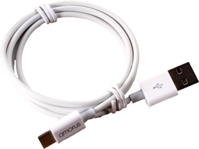 USB til USB-C kabel-Hvid-1 meter