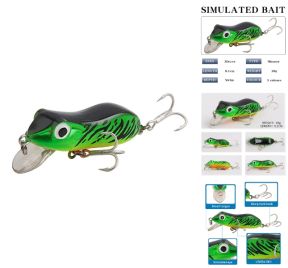 Grøn frøefterligning fiskeagn på vand