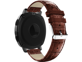 Croco Læder Rem til Garmin Forerunner 245 / 645 / 570 42mm - Brun