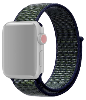 Suwon Velcro Rem til Apple Watch 7 - 45mm - Blå / Grøn