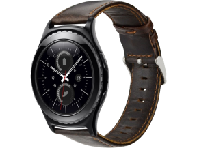 Genuine Læder Rem til Garmin Forerunner 245 / 645 / 570 42mm - Mørkebrun