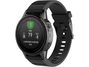 Silicone rem til Garmin Fenix 5S / 5S Plus / 6S / 6S Pro-Sort