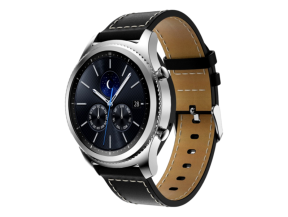 Terni rem i Genuine Læder til Samsung Galaxy Watch 3 45mm-Sort