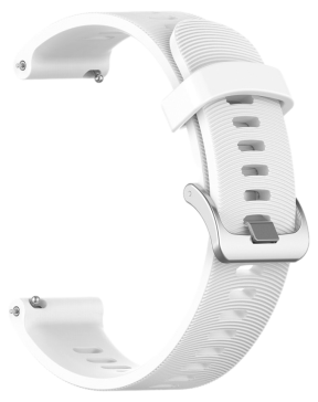 Silikone rem til 20mm-Hvid