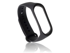 Silicone rem til Xiaomi Mi Band 3 / 4 -Sort