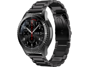 Bolzano rem i rustfrit stål til Garmin Forerunner 255 / 255 Music / 570 47mm - Sort