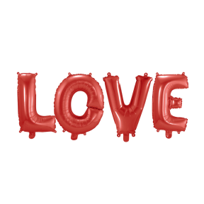Love Folieballon i Rød, Romantisk Kærlighedspynt til Valentinsdag