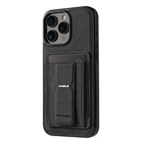 iPhone 16 Pro Cover - med kortholder og støttefunktion - Sort