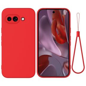 Google Pixel 9a Silikone Cover med Håndrem - Rød
