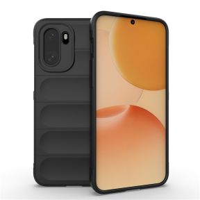 OnePlus 15R Silikone Cover med Stødabsorberende Bagside - Sort