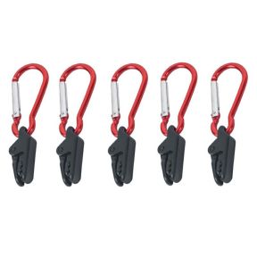 Teltklemmer med Karabiner - 5 stk. til Presenning & Telt