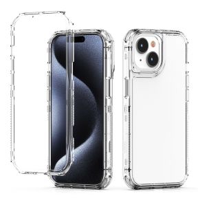 iPhone 15 Cover - stødsikkert med fuld beskyttelse - Gennemsigtig