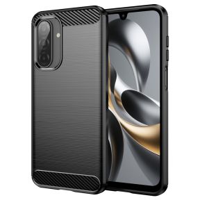 Samsung Galaxy A17 Silikone Cover i Sort med Carbon Design