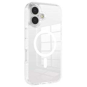 Gennemsigtigt iPhone 16 cover set forfra