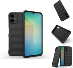 Sort Samsung Galaxy A06 mobilcover foran
