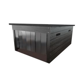 Wooden Garage til McCulloch & Cramer Rm Robotplæneklipper - 105 x 74 cm (Dørmål 67x40cm) - Sort