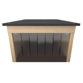 Wooden Garage til Redback Robotplæneklipper - 105 x 74 cm (Dørmål 67x40cm) - Brun