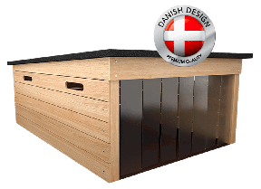Wooden Garage til LawnExpert Robotplæneklipper - 105 x 74 cm (Dørmål 67x40cm) - Brun