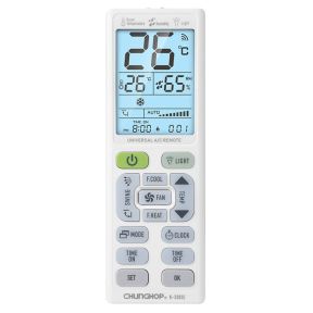 Universel Fjernbetjening til Aircondition Stort LCD-display & Lommelygte