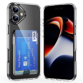 Kortholder på gennemsigtigt iPhone 16 Plus cover