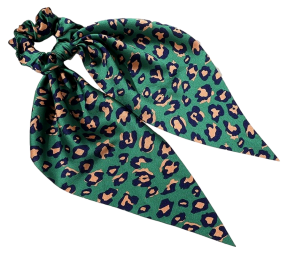 Tørklæde Scrunchie i Satin-Grøn