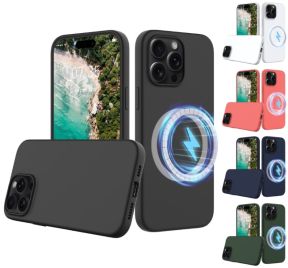 iPhone 16 Pro i mørkegrøn silikone cover