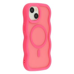 Wavy Cover til iPhone 14 Plus / 15 Plus med MagSafe - Pink