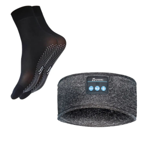 Træningspakke med Bluetooth Pandebånd & Sportsstrømper i Str. 34-39