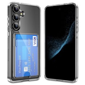 Samsung Galaxy S25+ Gennemsigtigt Silikone Cover m. Kortholder 