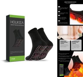 Varme skridsikre sokker set forfra