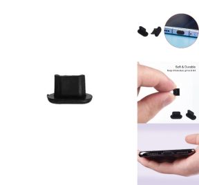 Anti-støv Plug til Lightning og Micro USB set forfra
