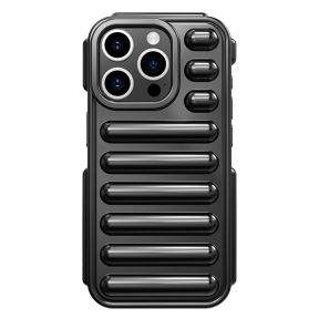 iPhone 15 Pro Max Cover - stødsikkert med ribbet greb - Sort