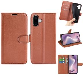 Lædercover til iPhone 16 i brun
