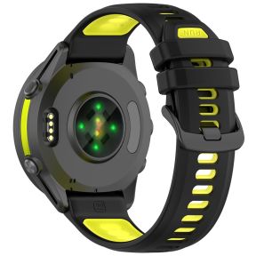 Silikone Rem til Garmin Forerunner 970 / 570 47mm / 265 – Sort / Gul
