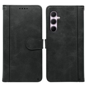 Samsung Galaxy S25+ Læder Flip Cover med Stander & Kortholder - Sort