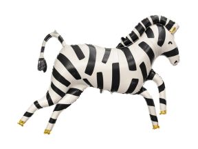 Safari Zebra Folieballon til Børn, Stor Ballon til Luft eller Helium