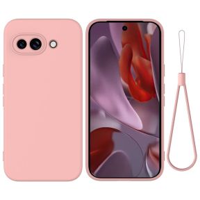Google Pixel 9a Silikone Cover med Håndrem - Lyserød