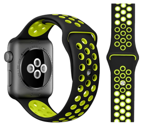Silikone Sportsrem til Apple Watch 42 / 44 / 45mm - Grøn