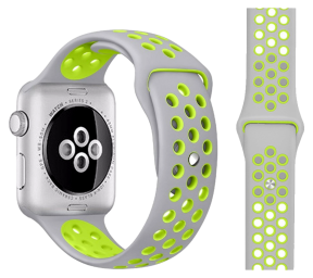 Silikone Sportsrem til Apple Watch 42 / 44 / 45mm - Grå