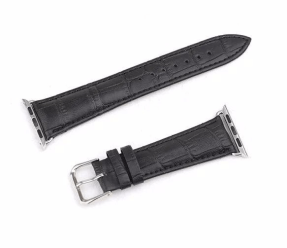 Genuine Læderrem til Apple Watch SE (2022/2023) - Sort - 38 / 40 / 41 mm
