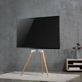 Drejbar TV Gulvstander i Træ til Samsung / LG TV (50” - 60”)
