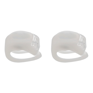 2x Clip-on Vandafvisende Cykellygte-Hvid