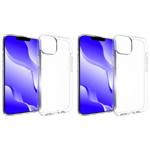 2x Gennemsigtig Silikone Cover til iPhone 14