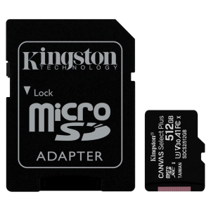 Kingston Canvas Select MicroSD Kort med Adapter-512GB