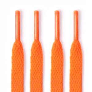 Flade Snørebånd i Polyester - 120 CM-Orange