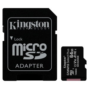 Kingston Canvas Select MicroSD Kort med Adapter-64GB