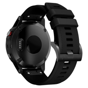 Adley Silikone Rem til Garmin Fenix 5 / 5 Plus / 6 / 6 Pro / Chronos - Sort